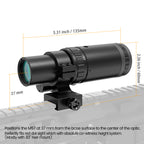 Hawkway M57 1.5x-5x Red Dot Magnifier With Right Flip Mount